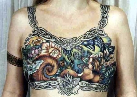Breast Tattoo Design 